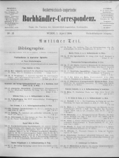 Oesterreichische Buchhändler-Correspondenz