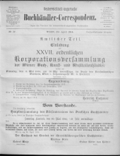 Oesterreichische Buchhändler-Correspondenz