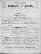 Oesterreichische Buchhändler-Correspondenz