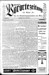 Grazer Vorortezeitung: Organ f. d. Umgebungsgemeinden v. Graz