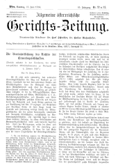 Allgemeine Österreichische Gerichtszeitung