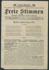 Extraausgaben des 1. Weltkrieges