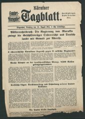 Extraausgaben des 1. Weltkrieges