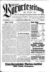 Grazer Vorortezeitung: Organ f. d. Umgebungsgemeinden v. Graz