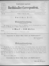 Oesterreichische Buchhändler-Correspondenz