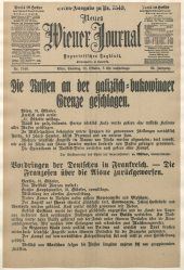 Extraausgaben des 1. Weltkrieges