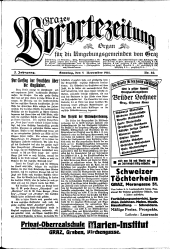 Grazer Vorortezeitung: Organ f. d. Umgebungsgemeinden v. Graz