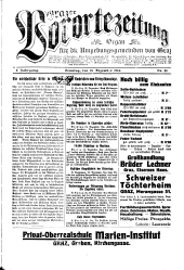 Grazer Vorortezeitung: Organ f. d. Umgebungsgemeinden v. Graz