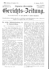 Allgemeine Österreichische Gerichtszeitung