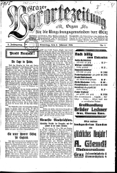 Grazer Vorortezeitung: Organ f. d. Umgebungsgemeinden v. Graz