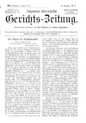 Allgemeine Österreichische Gerichtszeitung