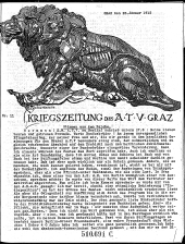 Kriegszeitung des A.T.V. Graz