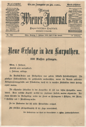 Extraausgaben des 1. Weltkrieges