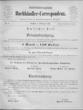 Oesterreichische Buchhändler-Correspondenz