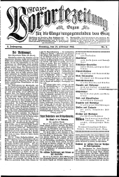 Grazer Vorortezeitung: Organ f. d. Umgebungsgemeinden v. Graz