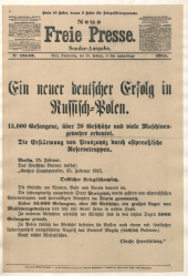 Extraausgaben des 1. Weltkrieges