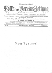 Niederösterreichsiche Volks- und Vereinszeitung