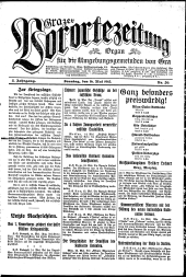 Grazer Vorortezeitung: Organ f. d. Umgebungsgemeinden v. Graz