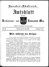 Sonder-Abdruck Amtsblatt Wien