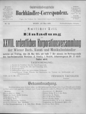 Oesterreichische Buchhändler-Correspondenz