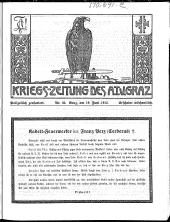 Kriegszeitung des A.T.V. Graz