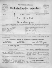 Oesterreichische Buchhändler-Correspondenz