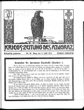 Kriegszeitung des A.T.V. Graz