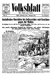 Volksblatt für Stadt und Land