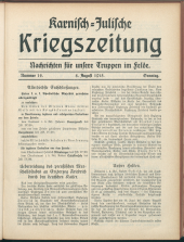 Karnisch-Julische Kriegszeitung