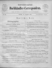 Oesterreichische Buchhändler-Correspondenz