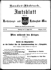 Sonder-Abdruck Amtsblatt Wien