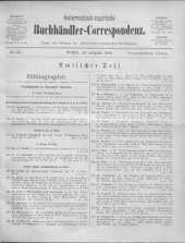 Oesterreichische Buchhändler-Correspondenz