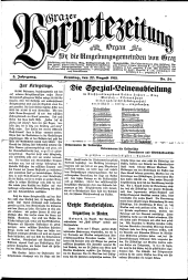 Grazer Vorortezeitung: Organ f. d. Umgebungsgemeinden v. Graz