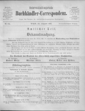 Oesterreichische Buchhändler-Correspondenz