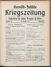 Karnisch-Julische Kriegszeitung