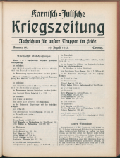 Karnisch-Julische Kriegszeitung