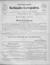 Oesterreichische Buchhändler-Correspondenz