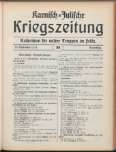 Karnisch-Julische Kriegszeitung