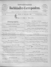 Oesterreichische Buchhändler-Correspondenz