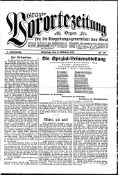 Grazer Vorortezeitung: Organ f. d. Umgebungsgemeinden v. Graz