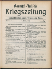 Karnisch-Julische Kriegszeitung