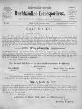 Oesterreichische Buchhändler-Correspondenz