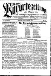 Grazer Vorortezeitung: Organ f. d. Umgebungsgemeinden v. Graz