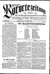 Grazer Vorortezeitung: Organ f. d. Umgebungsgemeinden v. Graz