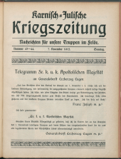 Karnisch-Julische Kriegszeitung