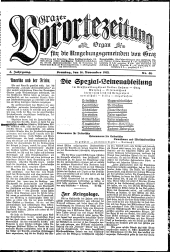 Grazer Vorortezeitung: Organ f. d. Umgebungsgemeinden v. Graz
