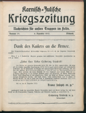 Karnisch-Julische Kriegszeitung