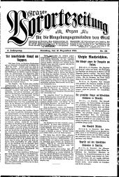 Grazer Vorortezeitung: Organ f. d. Umgebungsgemeinden v. Graz