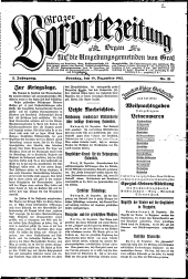 Grazer Vorortezeitung: Organ f. d. Umgebungsgemeinden v. Graz