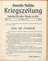 Karnisch-Julische Kriegszeitung